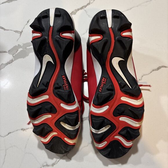 Nike Fast Flex Trout Football Cleats Red Black Boys Size 5.5Y - Picture 13 of 13